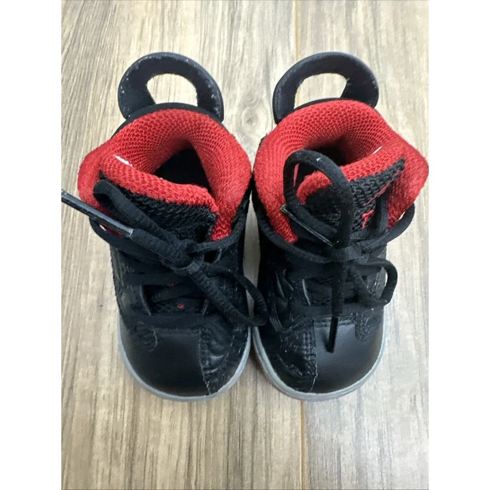 Nike Air Jordan Dub Zero‎ Black Cement Red Sneakers 311072-013 Toddler 3C